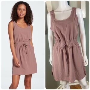 Calia Double Scoop Hazy Plum Mauve Pink Tank Mini Dress Athleisure Medium M